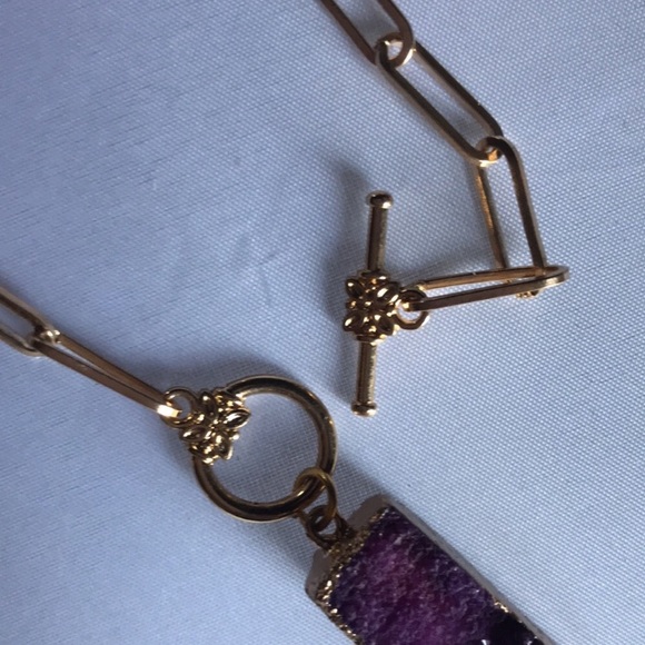 New! Quartz Druzy Stone Pendant Necklace - Picture 13 of 16